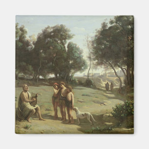 Aimant Homer et les bergers dans un paysage, 1845