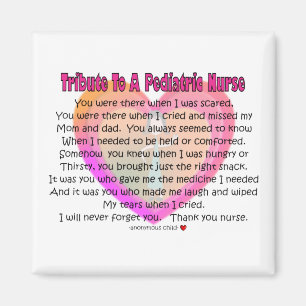 Aimant Hommage aux infirmières pédiatriques