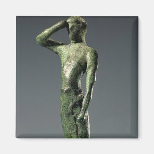 Aimant Homme à la prière, sculpture en bronze grecque