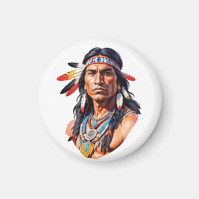 Aimant Homme amérindien (Devant)