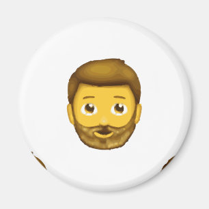 Aimant homme barbu émoji