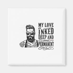Aimant Homme célibataire tatoué pour la Saint Valentin