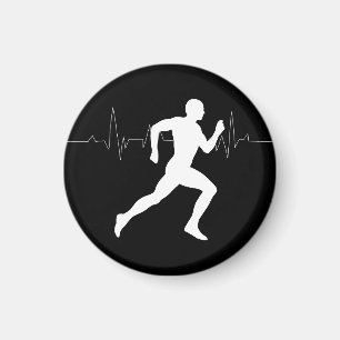 Aimant Homme Coureurs Silhouette HeartBeat Line