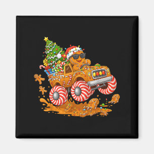 Aimant Homme en pain d'épices Monster Truck Noël drôle Ba