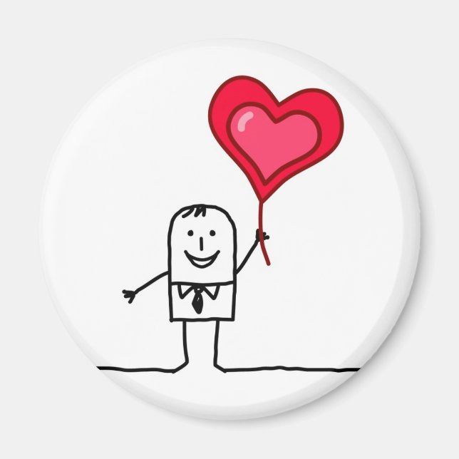 Aimant Homme et coeur (Devant)