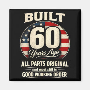 Aimant Homme Femme 60 Ans Anniversaire Construit Il Y A 6