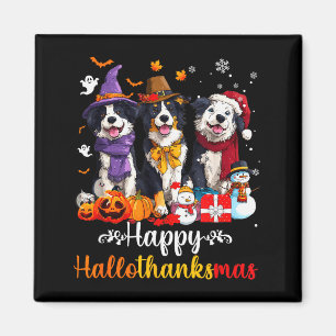 Aimant Homme Femme Border Collie Chien Noël Halloween