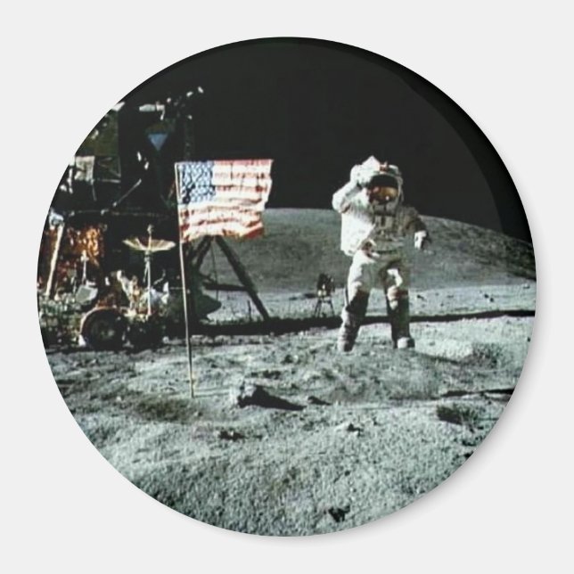 Aimant Homme historique sur la lune (Devant)