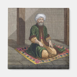 Aimant Homme turc, priant, XVIIIème siècle (gravure)