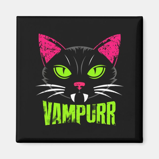 Aimant Homme Vampurr Chat Chat Noir Halloween Effrayant (Devant)