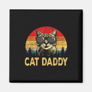Aimant Homme Vintage Chat Papa Fun Amoureux des chats Cad