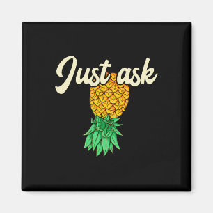 Aimant Homme vintage tête en bas pineapple discrète deman