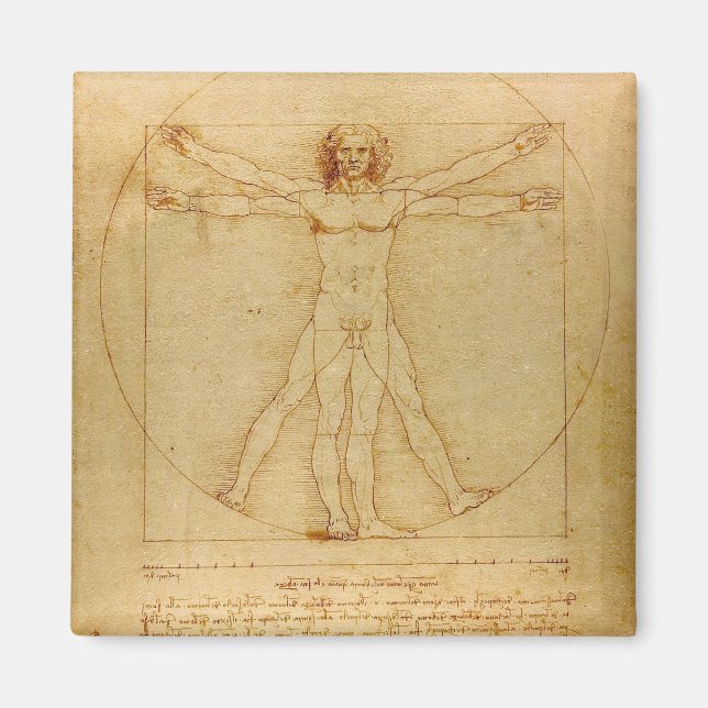 Aimant Homme vitruvien par Leonardo Da Vinci (Devant)