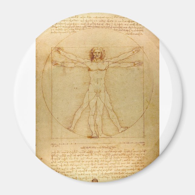Aimant Homme vitruvien par Leonardo da Vinci (Devant)