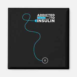 Aimant Hommes Addicés À L'Insuline Diabète Sensibilisatio