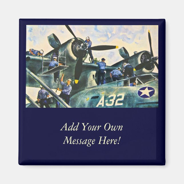 Aimant Hommes au travail (Devant)