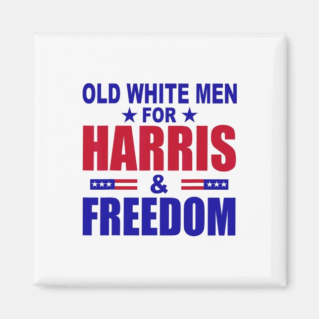Aimant Hommes Blancs Pour Harris Et La Liberté  (Devant)