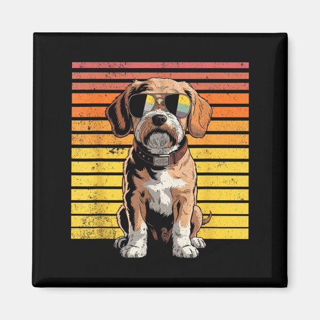Aimant Hommes femmes fiers cavapoo cool vintage amateurs  (Devant)