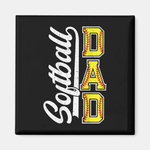 Aimant Hommes Fiers De Softball Papa Papa Coach De Fille