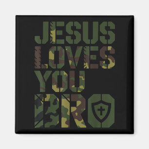 Aimant Hommes Jésus vous aime Bro Funny Christian Boy God