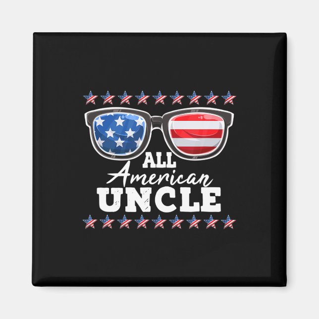 Aimant Hommes Tous Américains ONCLE Hommes (Devant)
