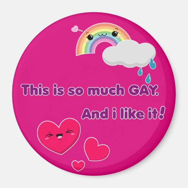 Aimant Homosexuel. Like it ! - Pink (Devant)