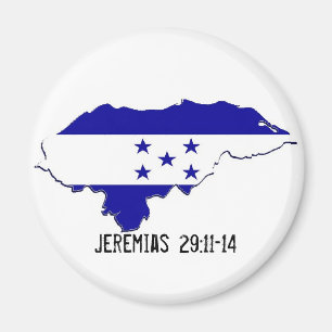 Aimant Honduras Mission Jeremias 29:11-14 - Customisé