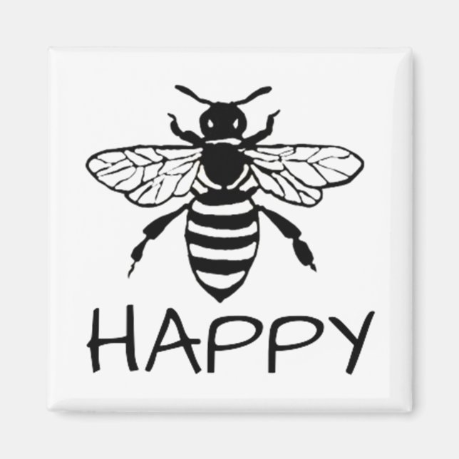 Aimant Honey Bee/ Be Happy (Devant)