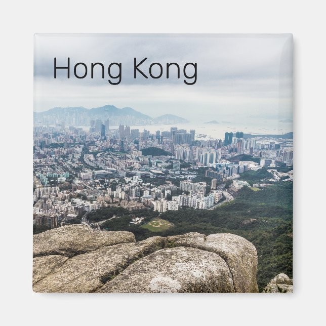Aimant Hong Kong Lion Rock Hill Skyline Panorama Souvenir (Devant)