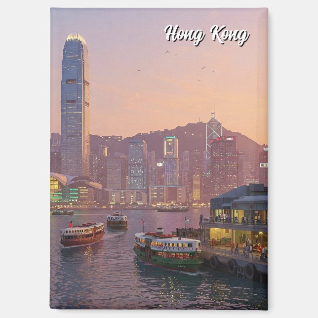 Aimant Hong Kong Victoria Harbour Travel (Recto)