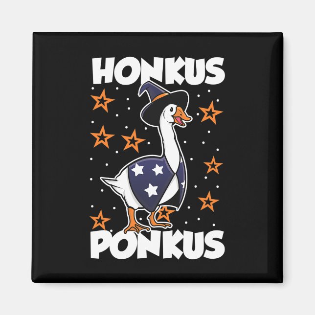 Aimant Honkus Ponkus Funny Halloween Sorcière mignonne Oi (Devant)