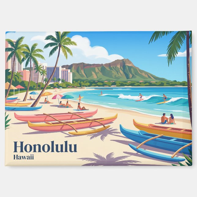 Aimant Honolulu États-Unis (Recto)