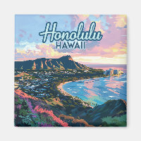 Honolulu Hawaii Oahu Waikiki Beach Diamondhead