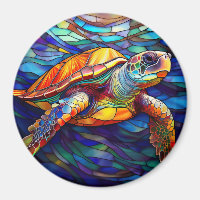 Honu à la tortue de mer Art en verre tendu