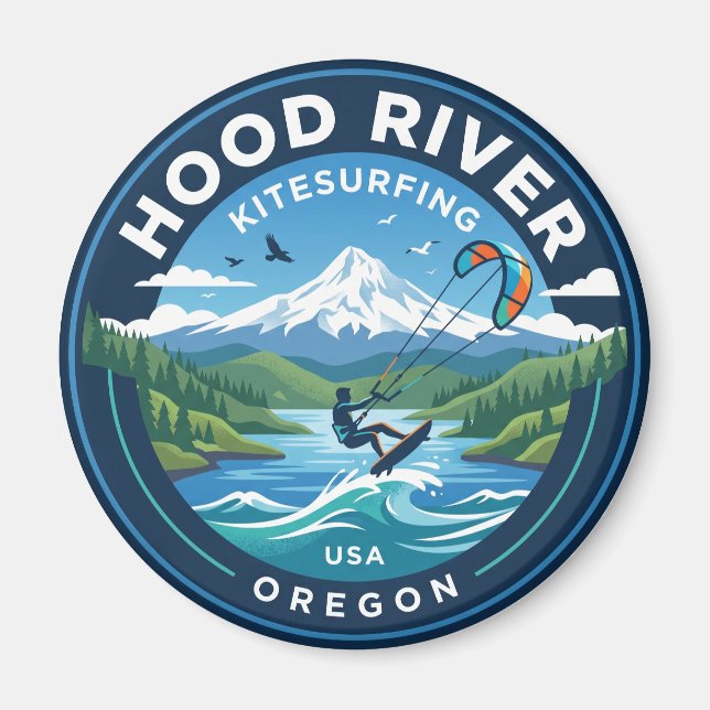 Aimant Hood River États-Unis (Devant)