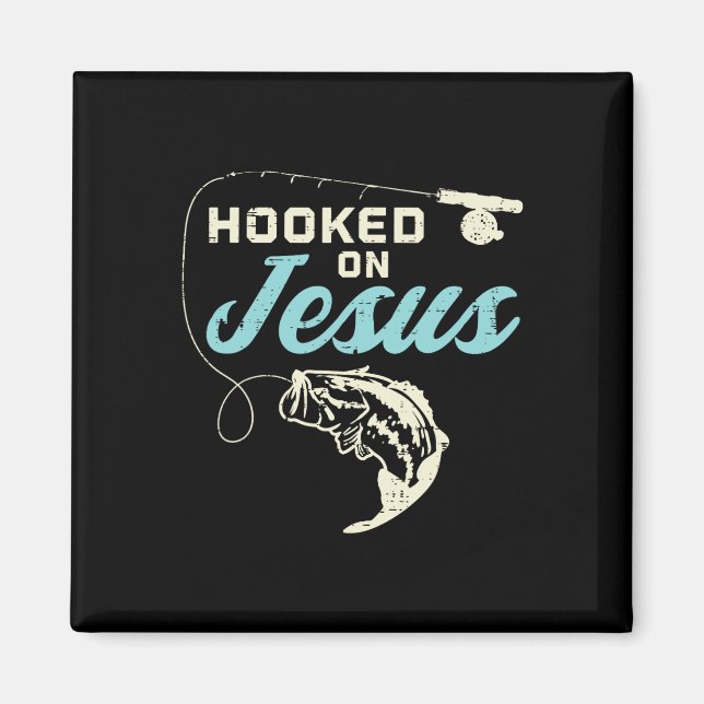 Aimant Hook Sur Jésus Par Pêche Chrétien Dieu Religieux (Devant)