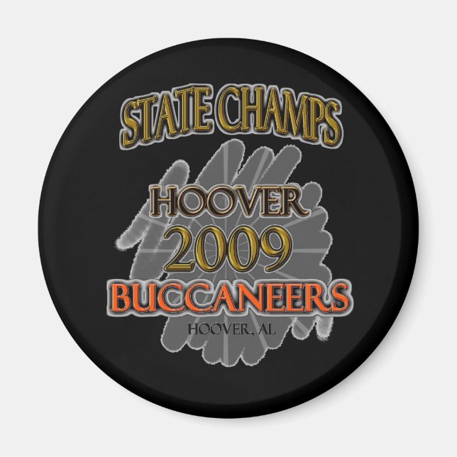 Aimant Hoover Buccaneers 2009 Alabama State Champs ! (Devant)