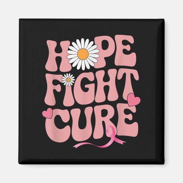 Aimant Hope Fight Cure Cancer du sein Sensibilisation Ret (Devant)