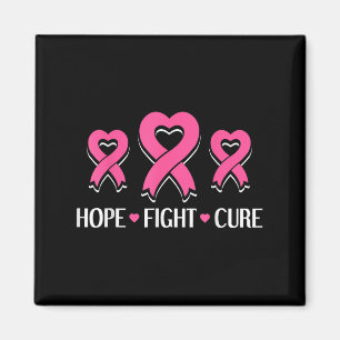 Aimant Hope Fight Cure - Mois de sensibilisation au cance