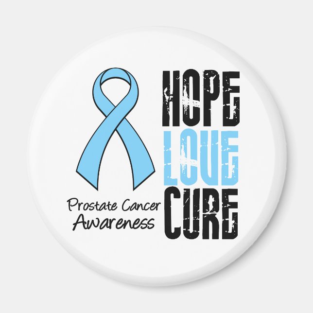 Aimant Hope Love Cure Cancer de la Prostate Ruban (Devant)