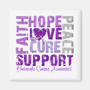 Aimant Hope Love Cure Cancer Pancréatique Sensibilisation