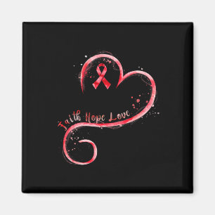 Aimant Hope Love Red Ribbon Sensibilisation aux maladies