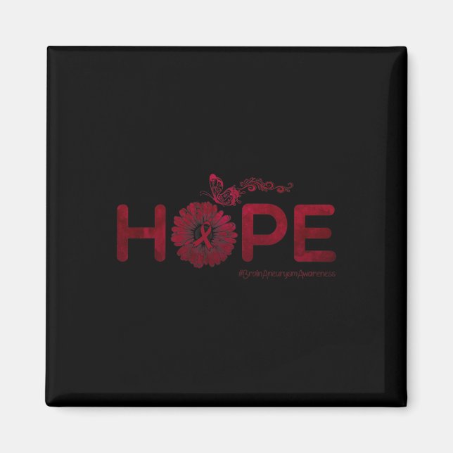Aimant HOPE Papillon Cerveau Aneurysme Cadeaux de sensibi (Devant)