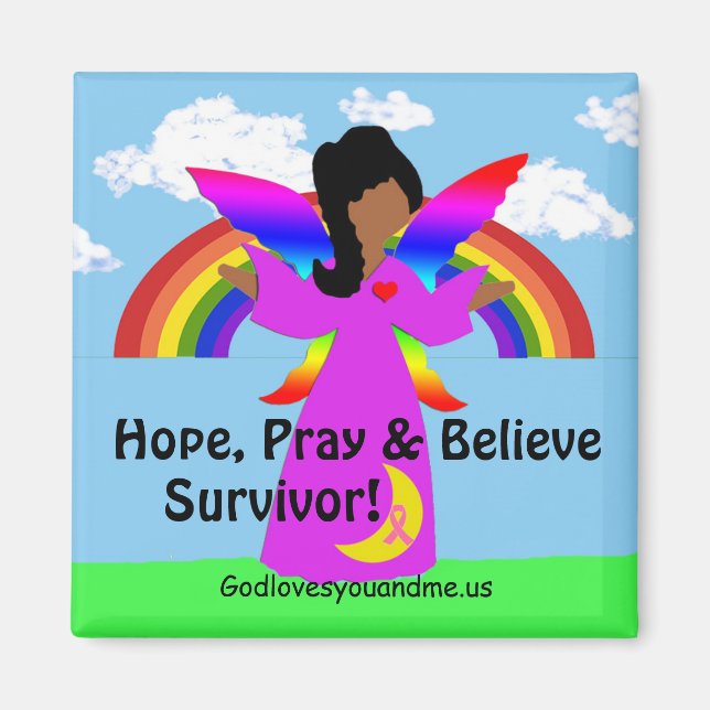 Aimant Hope, Priez et croyez Survivant ! (Devant)