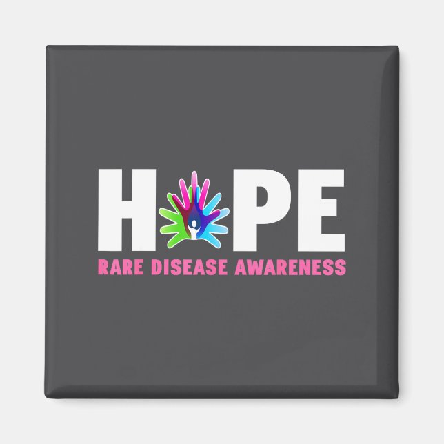 Aimant Hope Rare Disease Awareness Shirt - Rare Disease D (Devant)