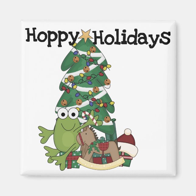 Aimant Hoppy Holidays Tshirts et cadeaux (Devant)