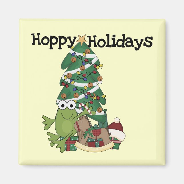 Aimant Hoppy Holidays Tshirts et cadeaux (Devant)