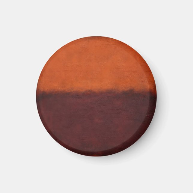 Aimant Horizon Abstrait Orange Brûlé (Devant)