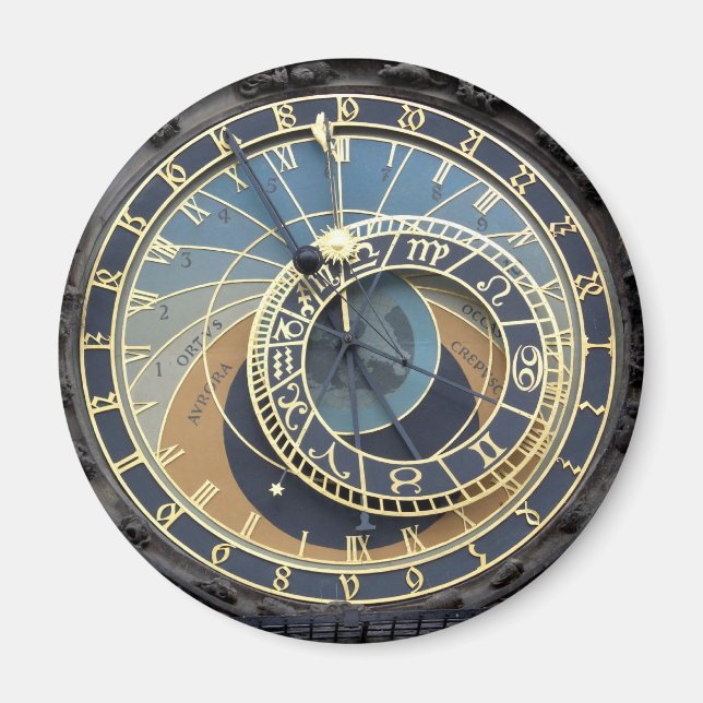 Aimant Horloge astronomique ou Prague Orloj (Devant)