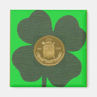 AIMANT HORLOGE ET PIÈCE IRLANDAIS